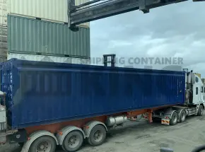 40' Standard Height Open Top Shipping Container (Tarp And Bows, Timber Floor)