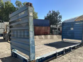 20' Flat Rack Shipping Container (With Collapsible Ends)