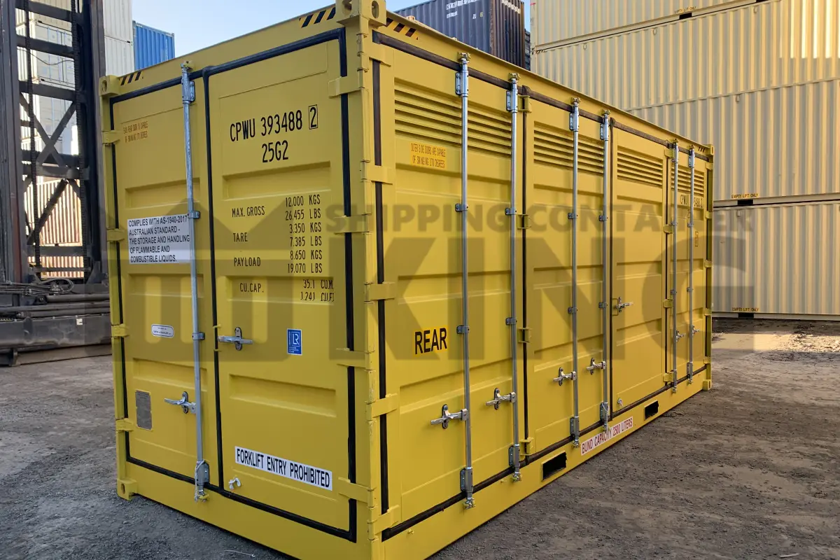 20' High Cube Side Opening Dangerous Goods Shipping Container