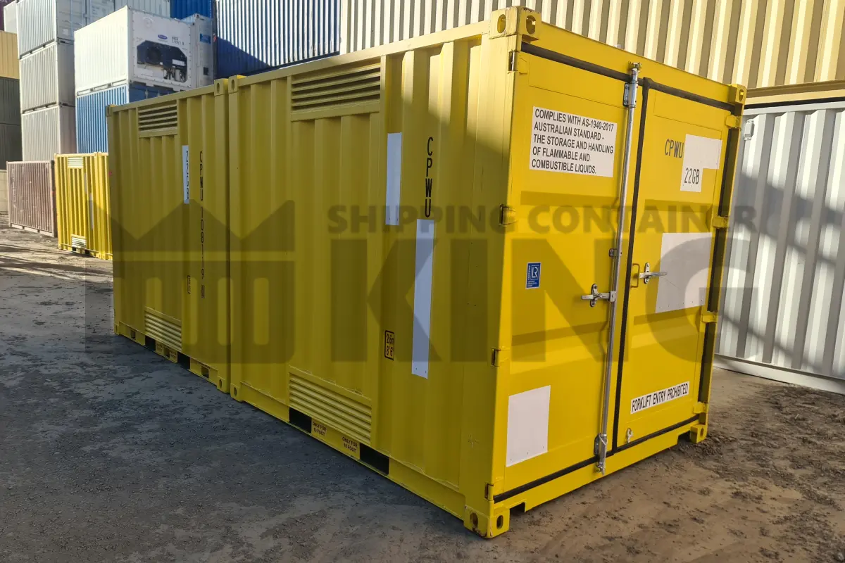 Pair of 10' Dangerous Goods Shipping Containers (2 x 4 Corner Post 10' Dangerous Goods)