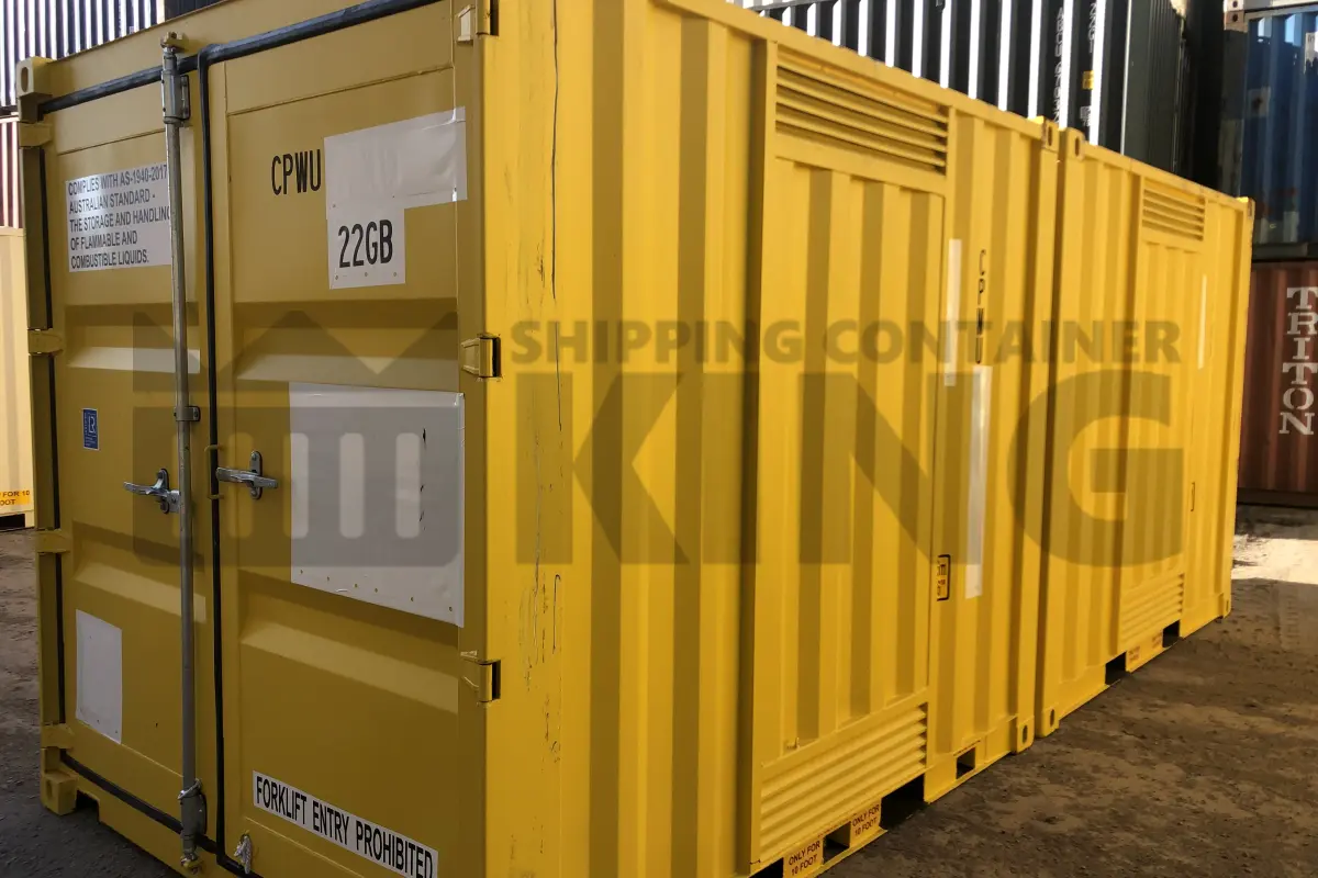 Pair of 10' Dangerous Goods Shipping Containers (2 x 4 Corner Post 10' Dangerous Goods)