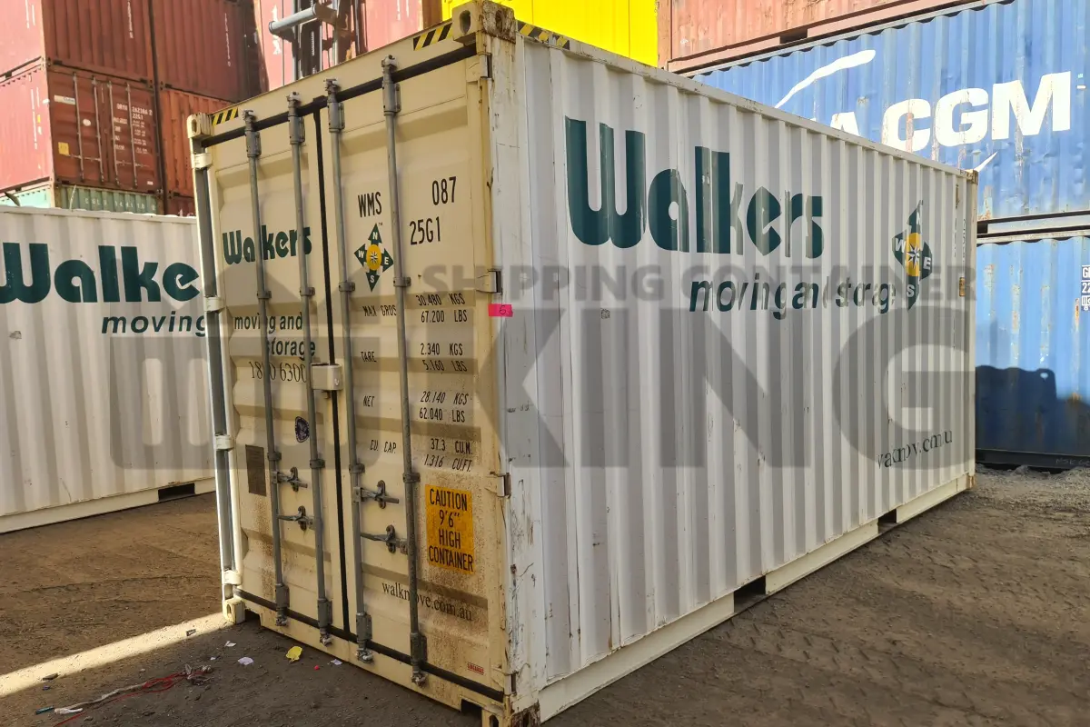 20' High Cube Shipping Container (With Tie Rails)