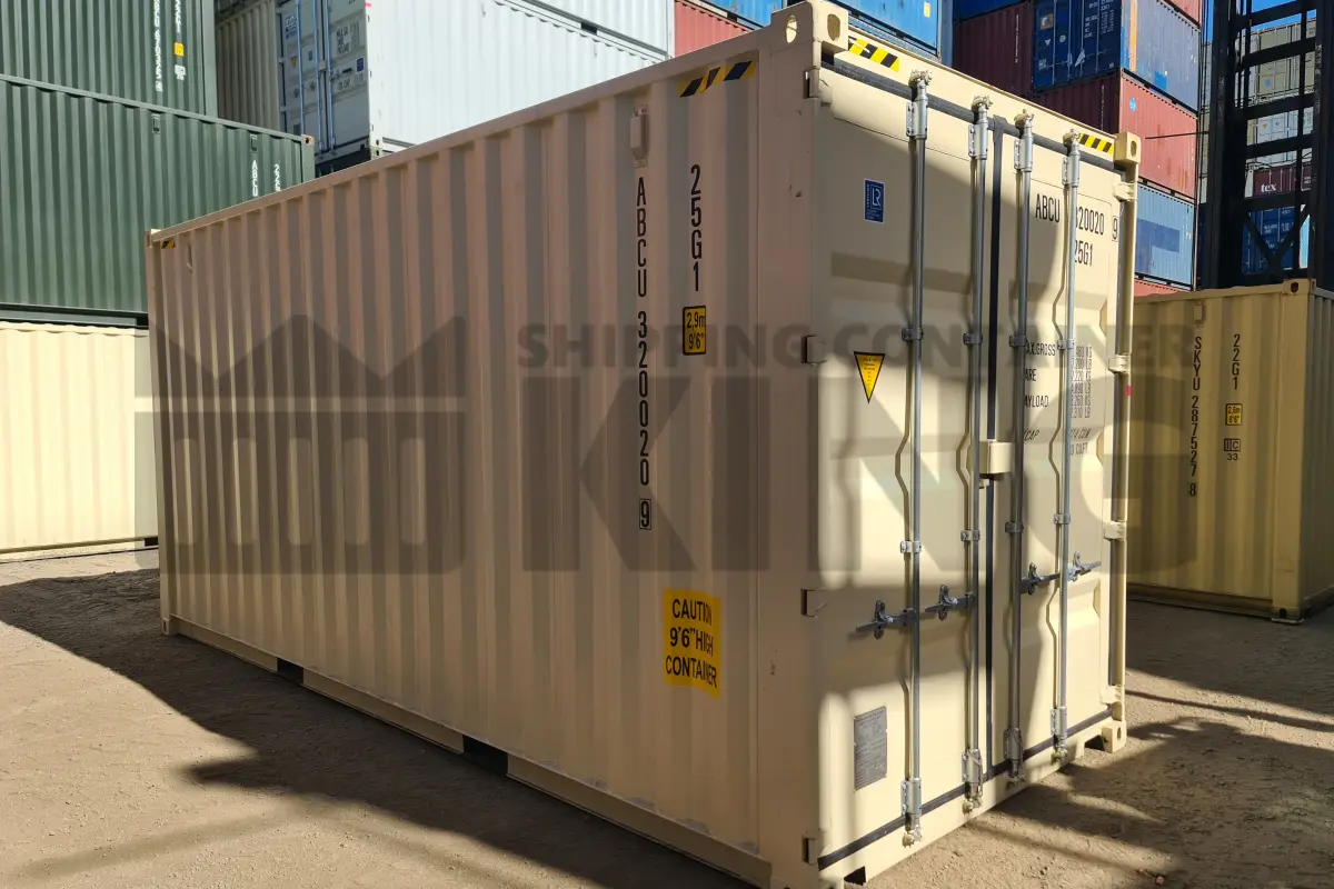 20' High Cube Shipping Container (With Tie Rails)