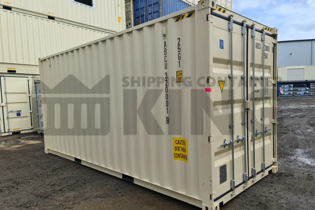 20' High Cube Shipping Container (With Tie Rails)