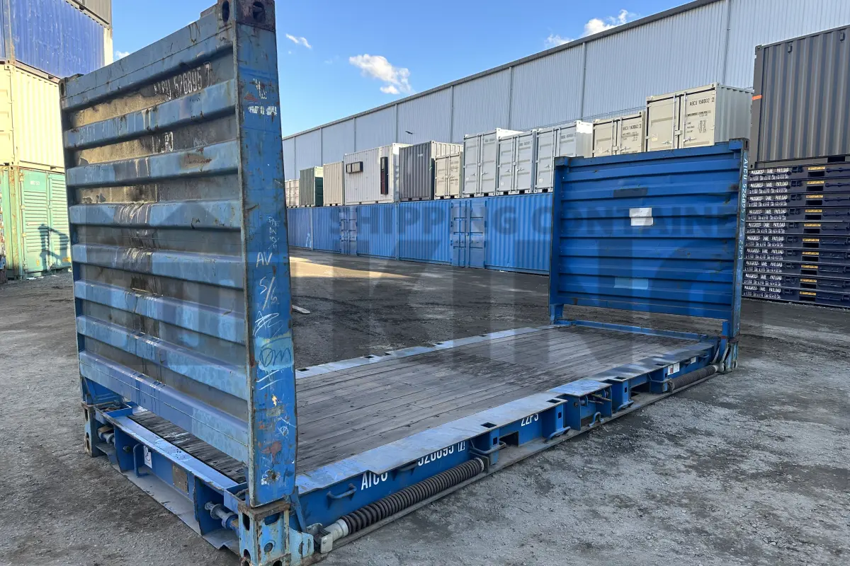 20' Flat Rack Shipping Container (With Collapsible Ends)