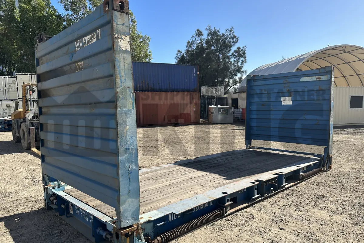 20' Flat Rack Shipping Container (With Collapsible Ends)