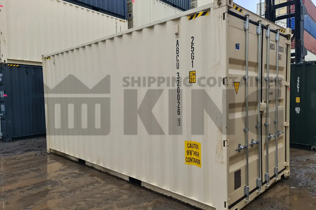 20' High Cube Shipping Container (With Tie Rails)