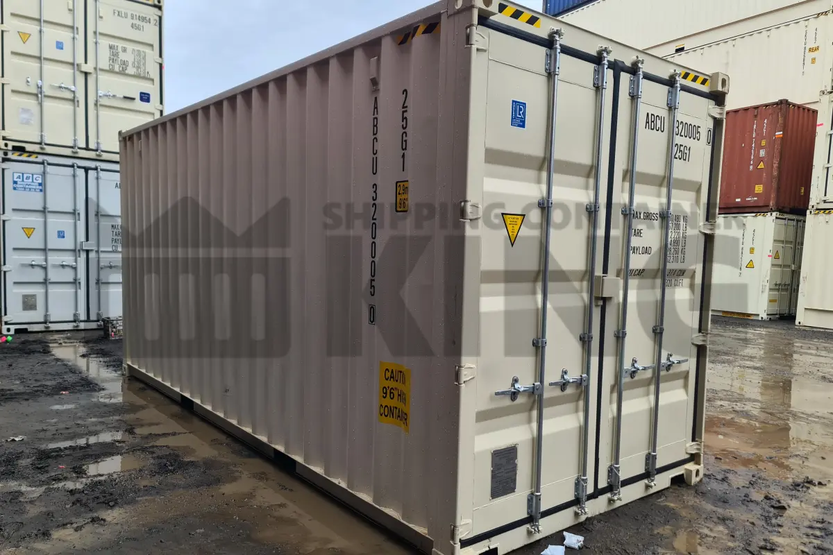 20' High Cube Shipping Container (With Tie Rails)