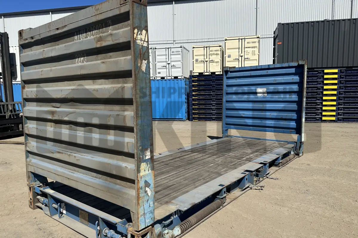 20' Flat Rack Shipping Container (With Collapsible Ends)