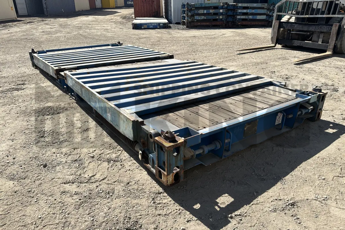 20' Flat Rack Shipping Container (With Collapsible Ends)