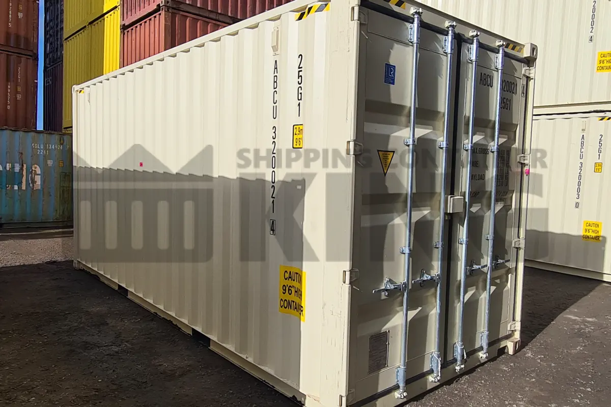 20' High Cube Shipping Container (With Tie Rails)