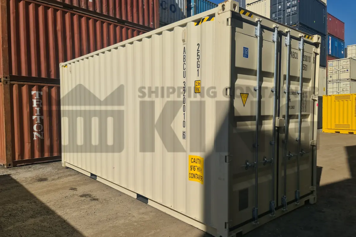 20' High Cube Shipping Container (With Tie Rails)