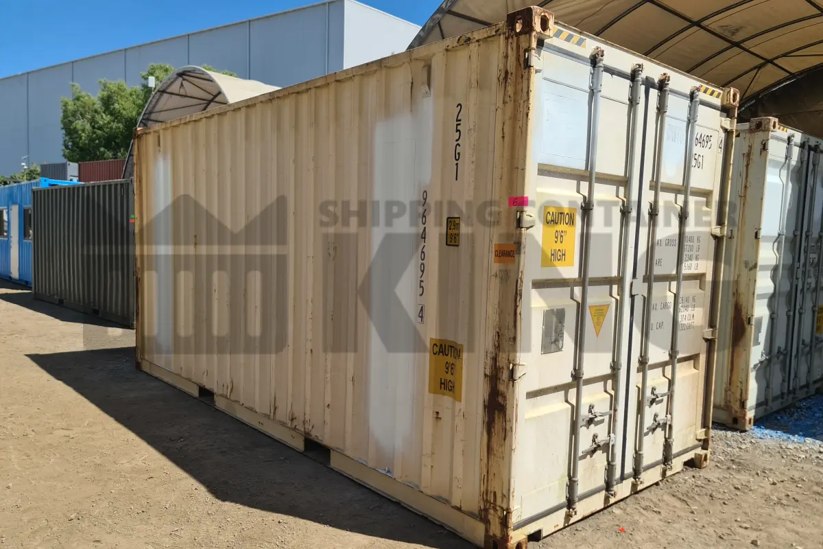 20' High Cube Shipping Container (With Tie Rails)