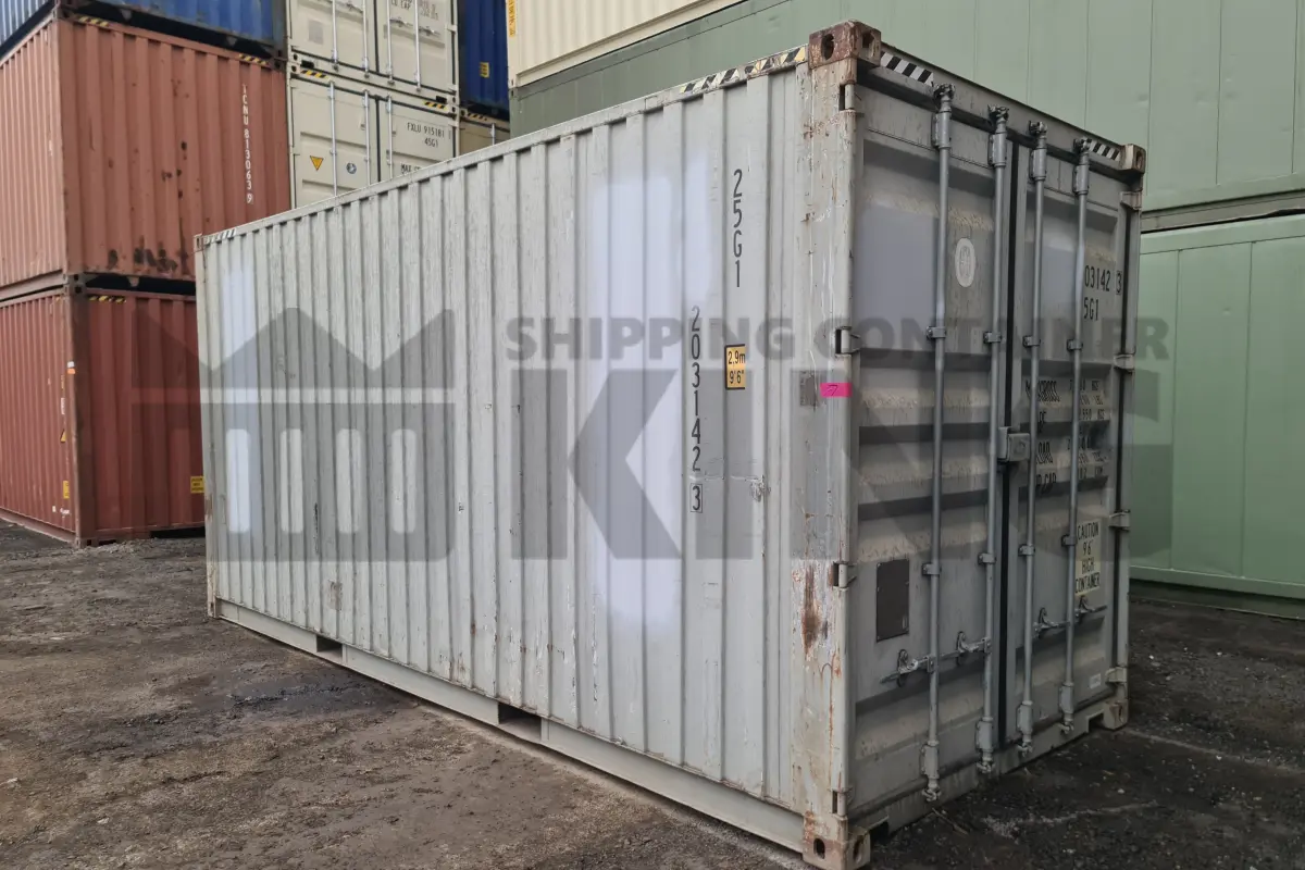 20' High Cube Bulker (2PW) tie rails, timber floor no roof hatches