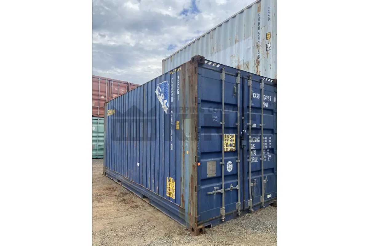 20' High Cube Bulker Shipping Container (Steel Floor With Roof Hatches, 2 Pallets Wide)