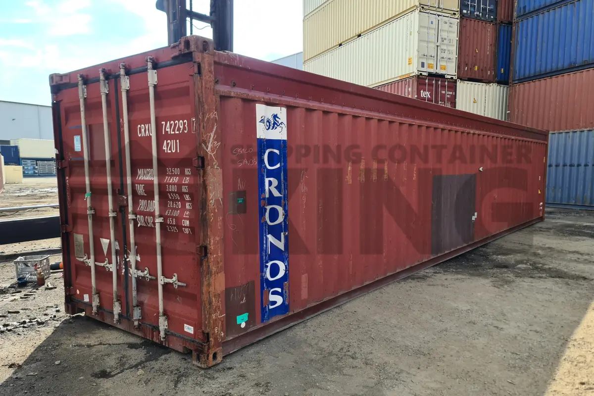 40' Standard Height Open Top Shipping Container (Tarp And Bows, Timber Floor)