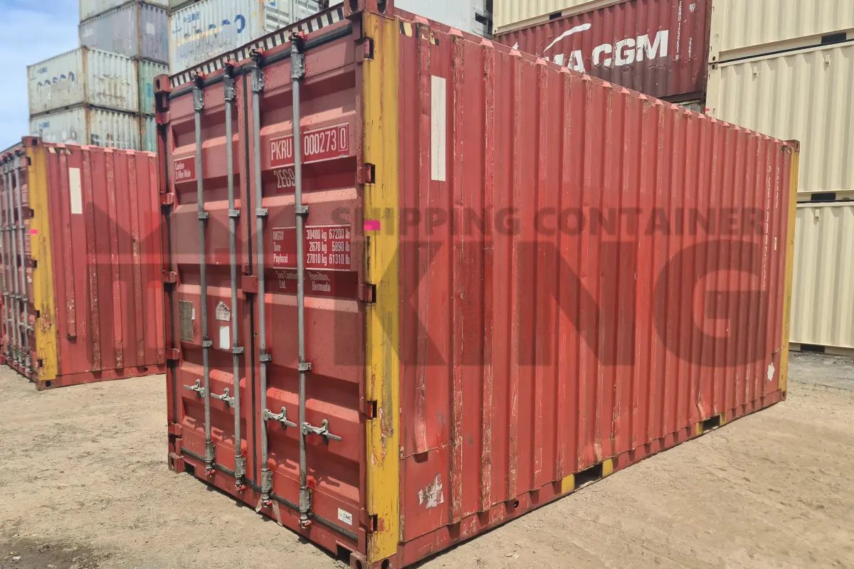 20' High Cube Bulker Shipping Container (Steel Floor With Roof Hatches, 2 Pallets Wide)